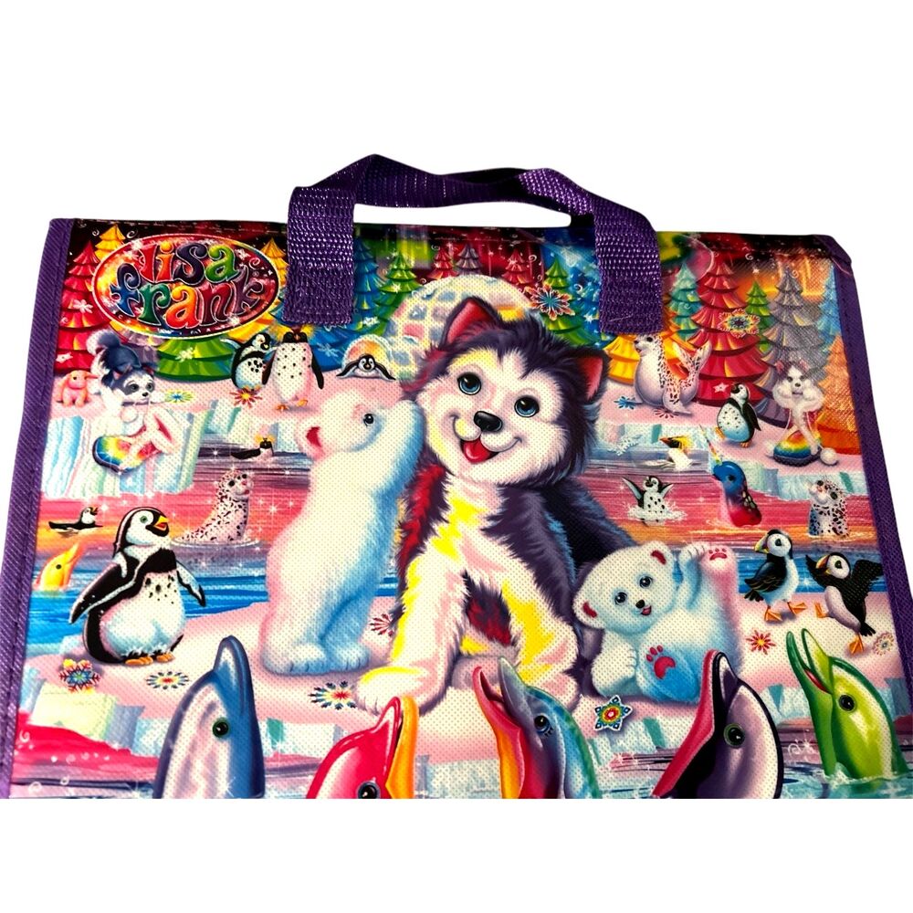 Lisa Frank‎ TIKANNI i Husky Trifold  Portfolio Storage Case Folder School